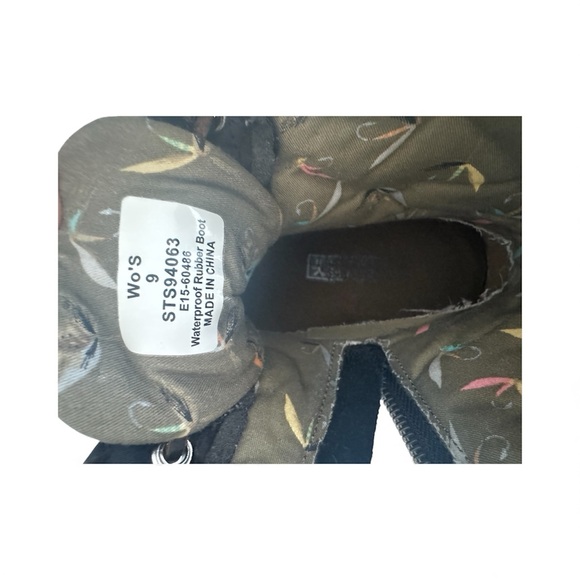 Sperry Women’s Saltwater Black Quilted Duck Boots Size 9 - Picture 7 of 8